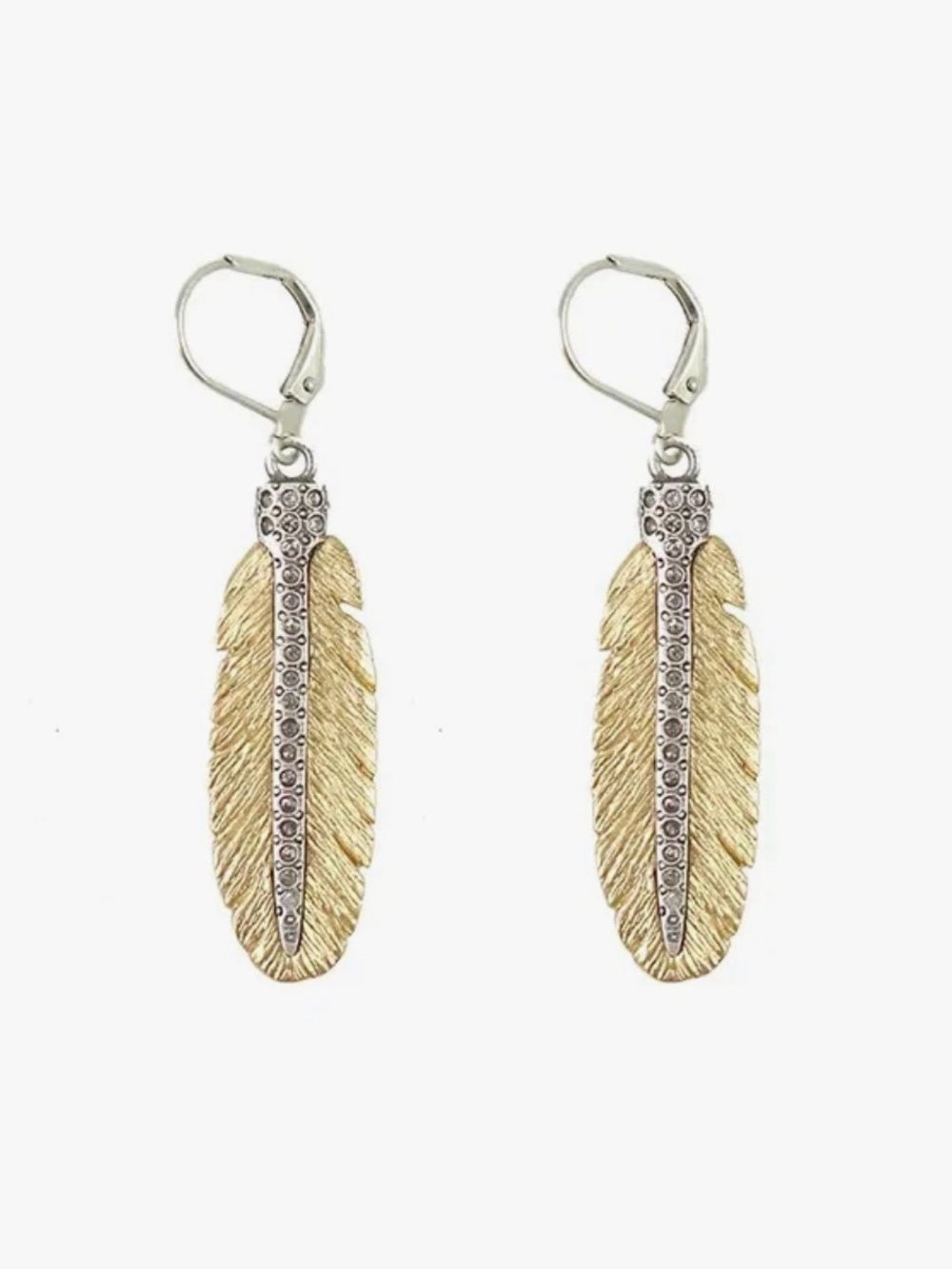 Tat2 Feather Gold Earrings